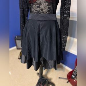🖤 Black Skirt with Satin Trim ❤️
